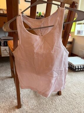 lululemon athletica Ribbed Tank Top in Pale Pink